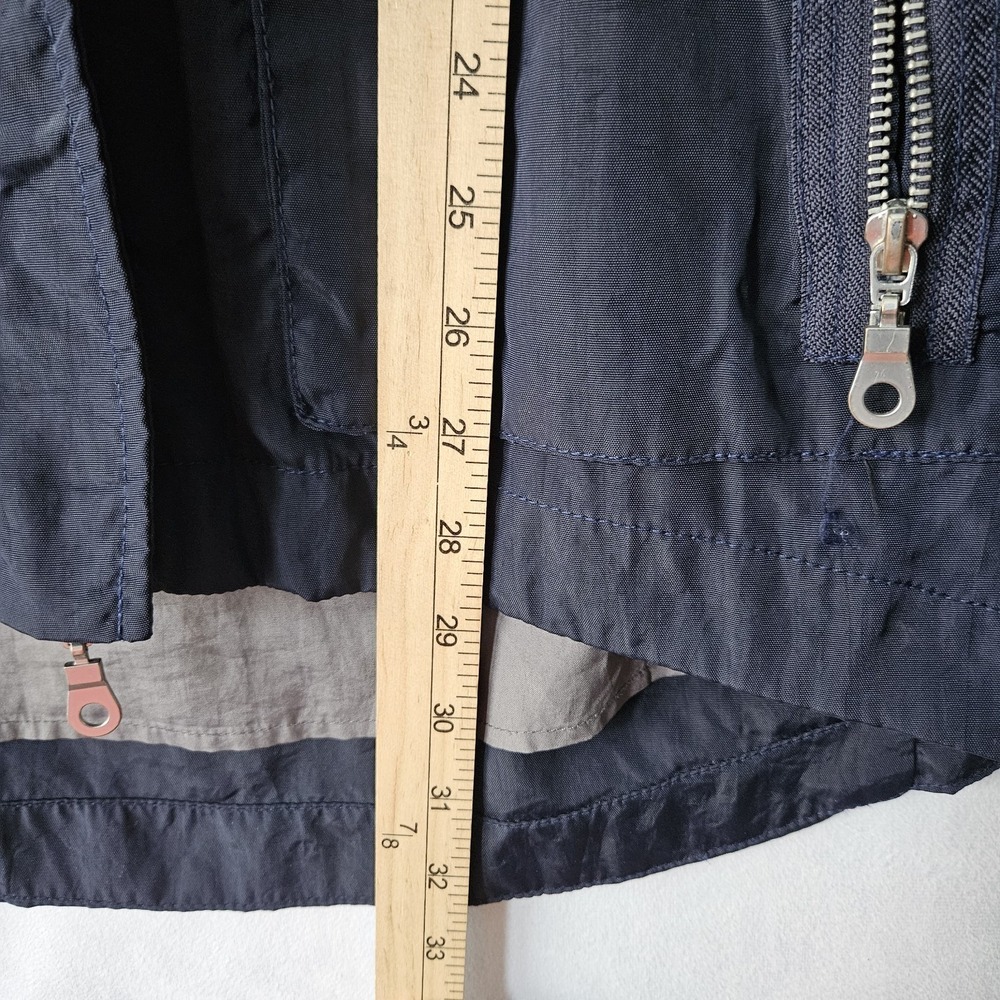 Anorak Jacket Women's sz XS Navy Blue Full Zipper Pockets Rain Layering Outdoor - Picture 6 of 12